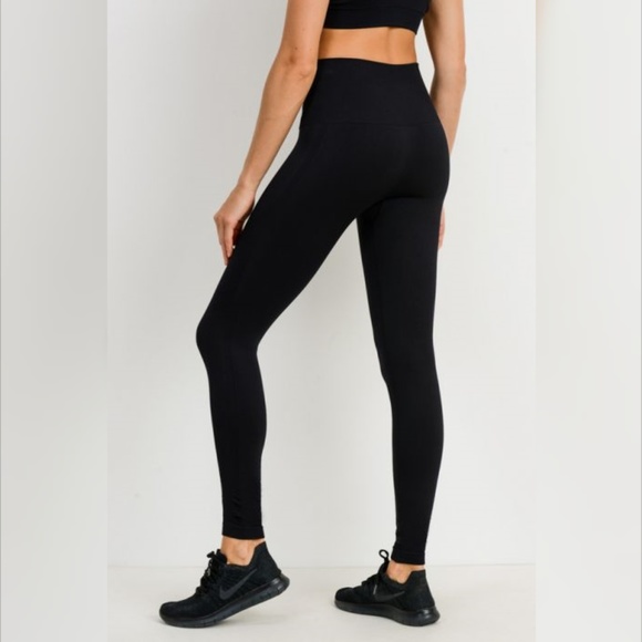 Seamless Textured Track Side Leggings - Picture 4 of 6